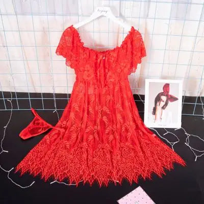 Nuisette rouge transparent