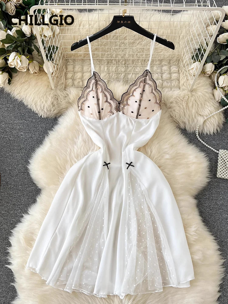 Nuisette blanc satin