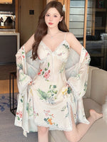 Nuisette floral motif en soie - Vignette | My Store