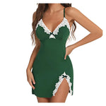 Nuisette vert en satin - Vignette | My Store