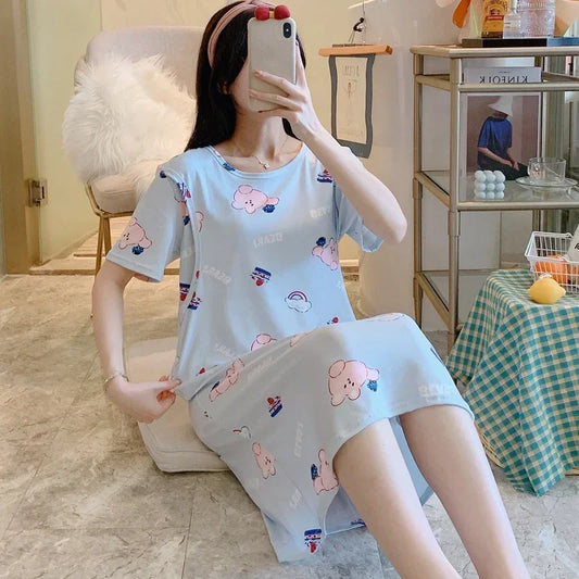 Nuisette bleu motif